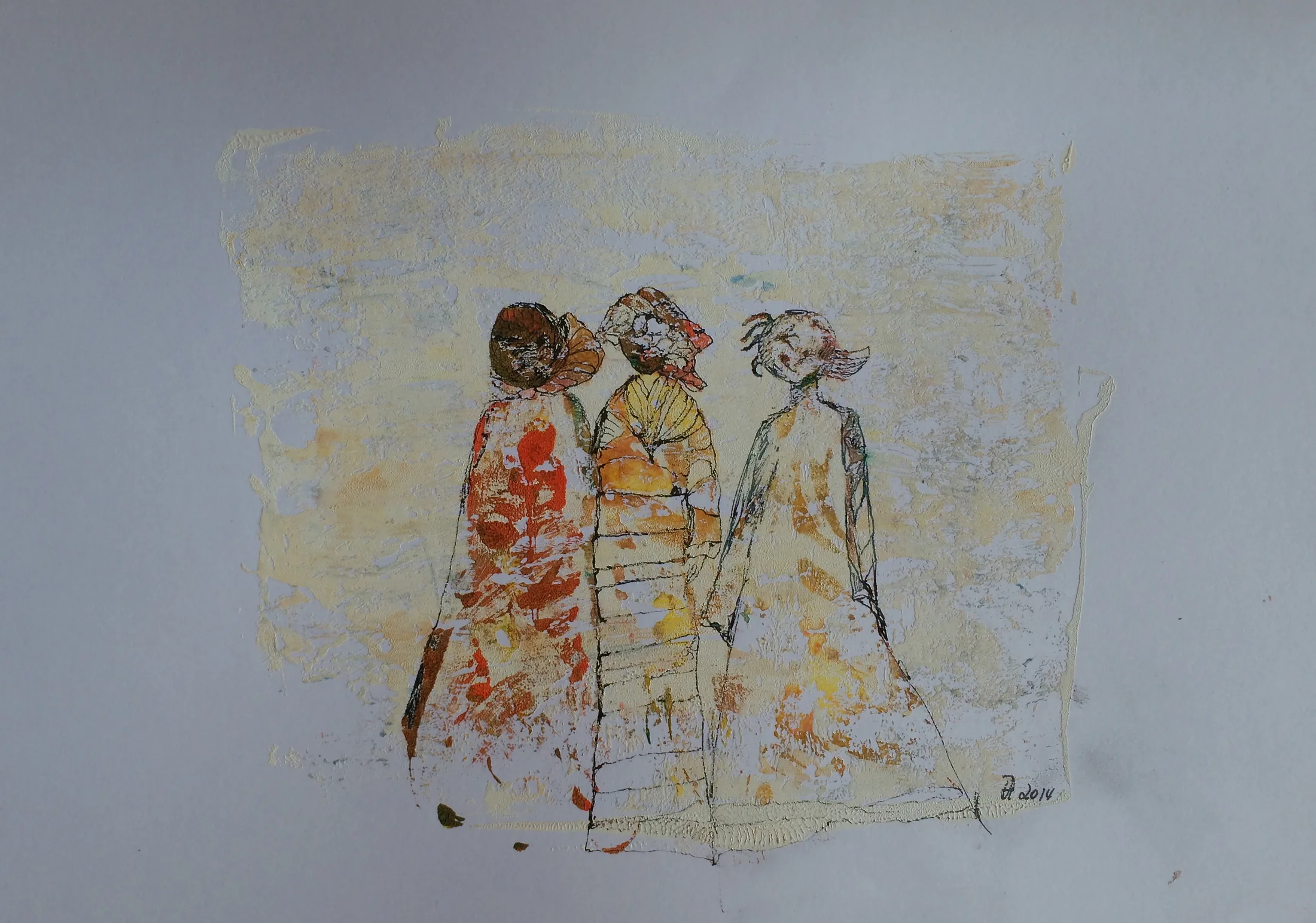 tre_donne_…acryl,tusche_auf_papier,din_a_4,2014